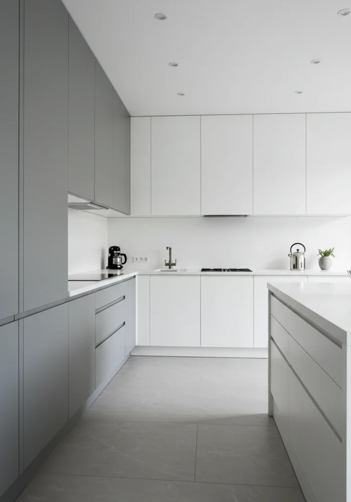 grey and white kitchen cabinets 4 converted