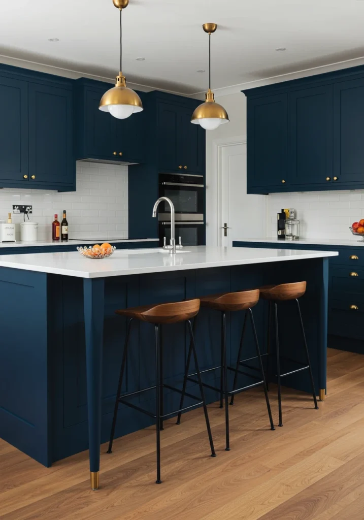 navy blue kitchen cabinets 10 converted