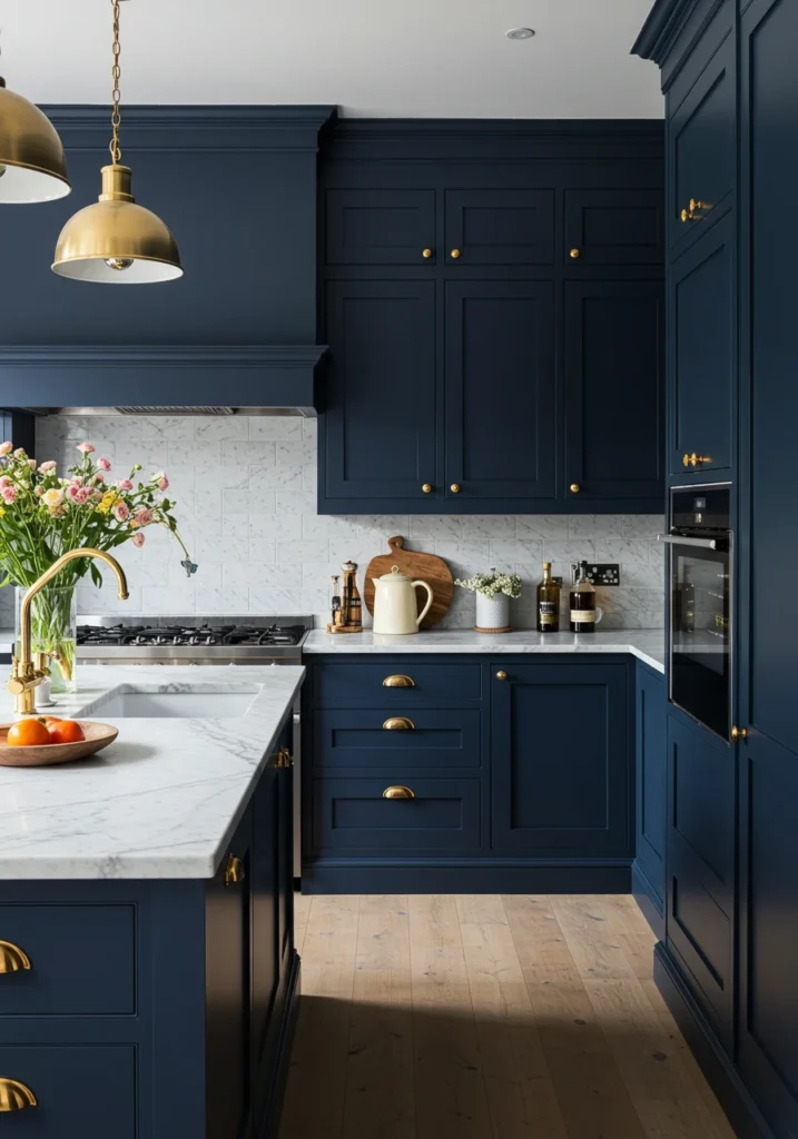 navy blue kitchen cabinets 14 converted