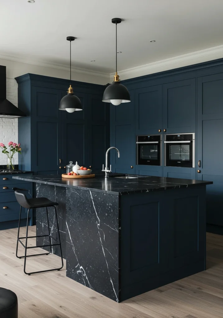 navy blue kitchen cabinets 19 converted