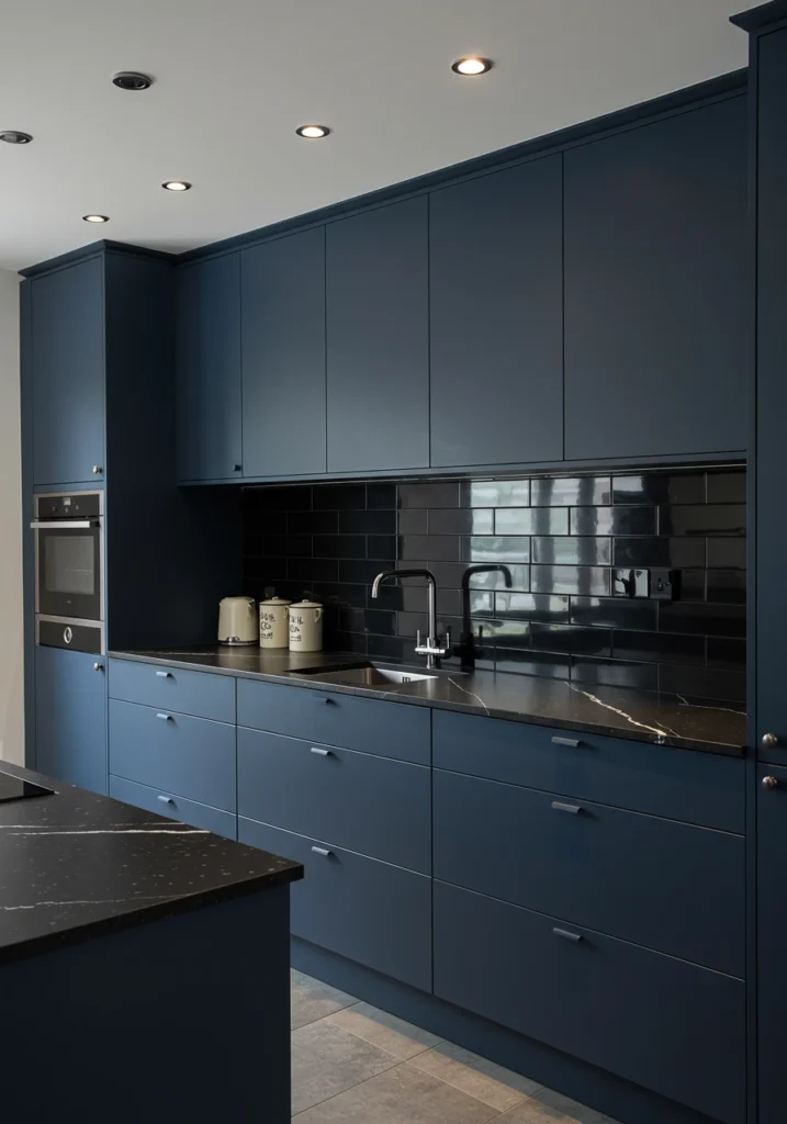 navy blue kitchen cabinets 4 converted
