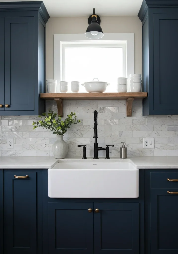 navy blue kitchen cabinets 6 converted