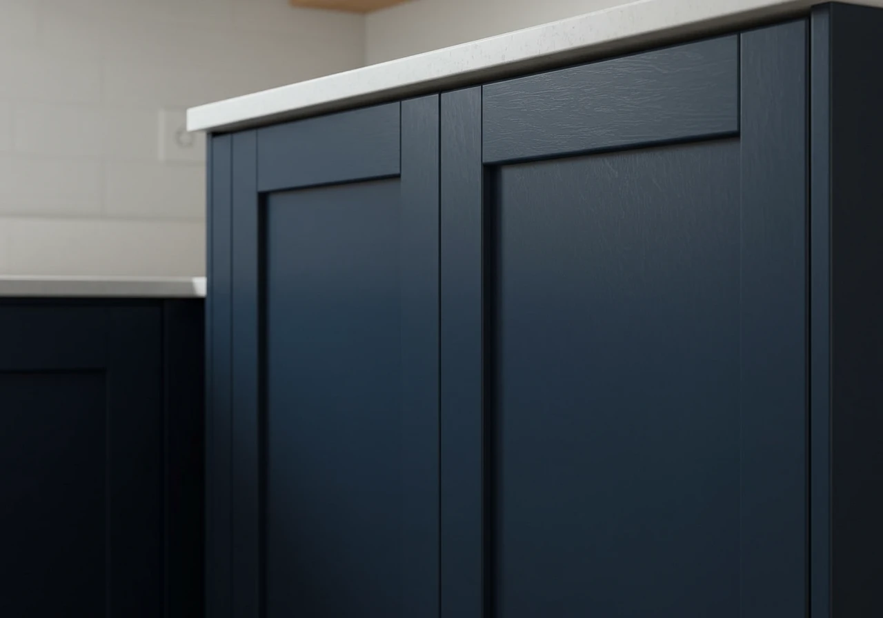 navy blue kitchen cabinets FI converted