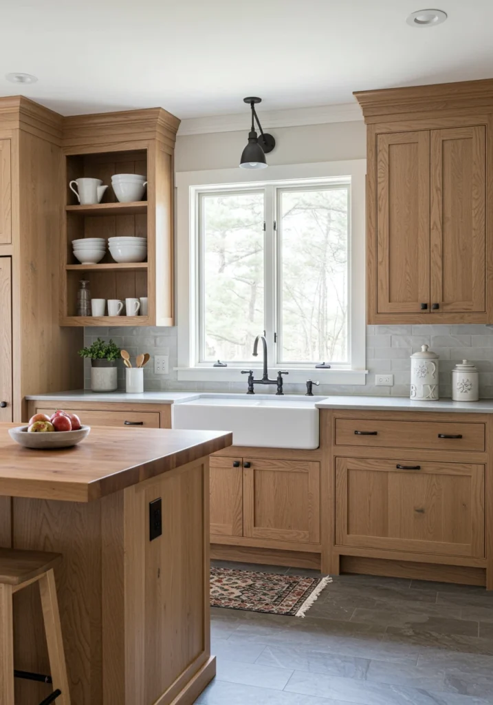oak kitchen cabinets 3 converted