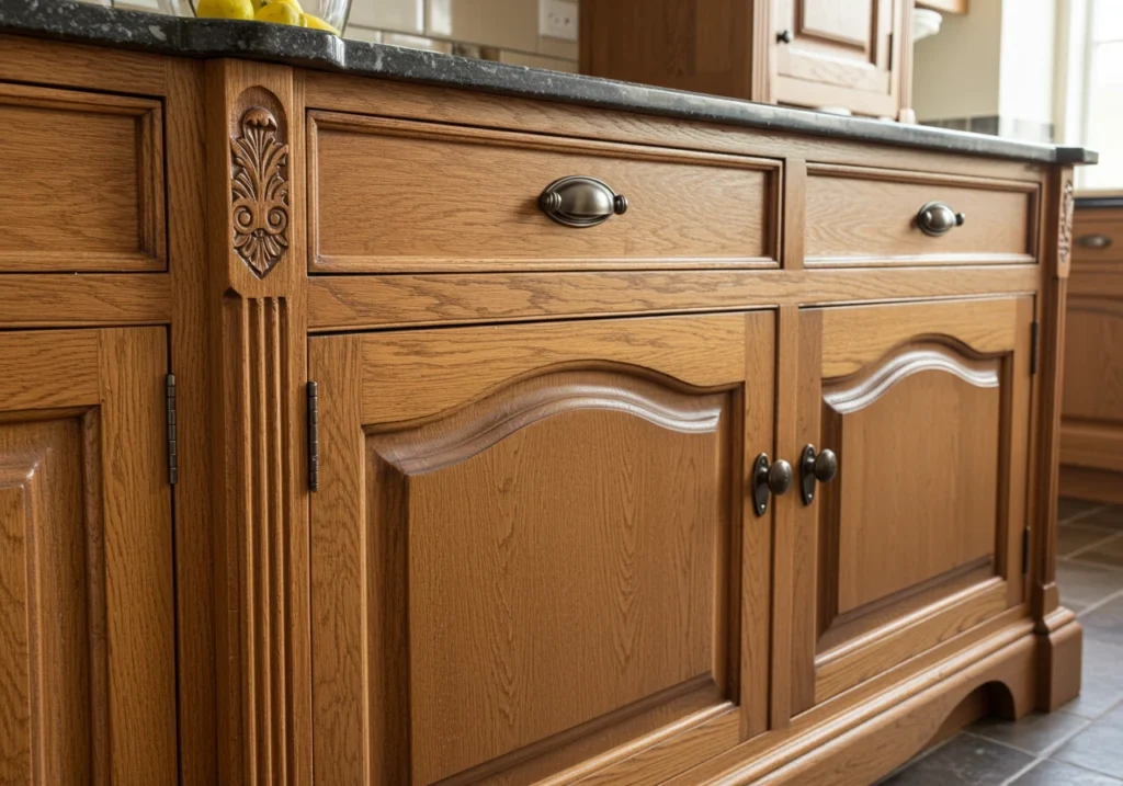 oak kitchen cabinets FI converted
