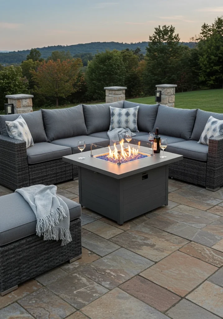 patio furniture with fire pits 1 converted