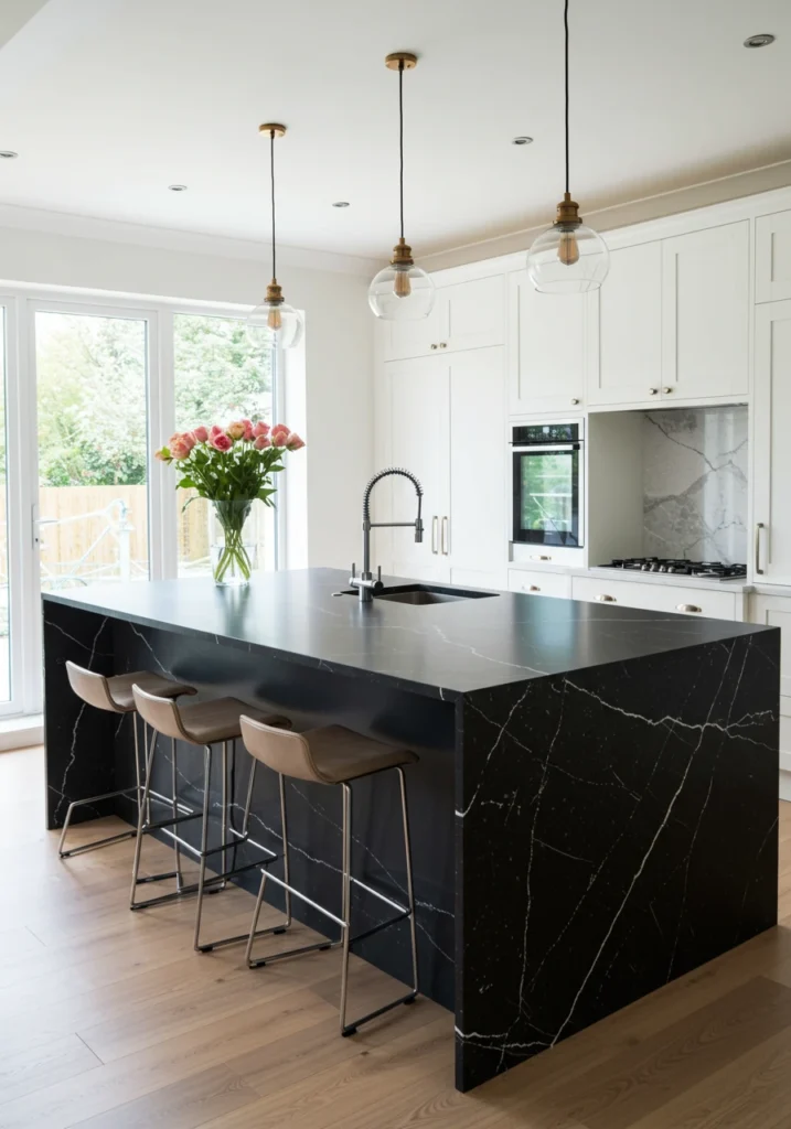 white cabinets black countertops 10 converted