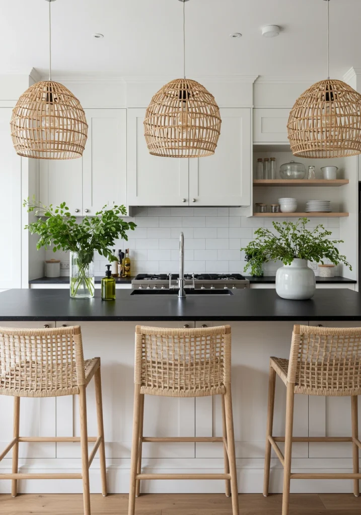 white cabinets black countertops 14 converted
