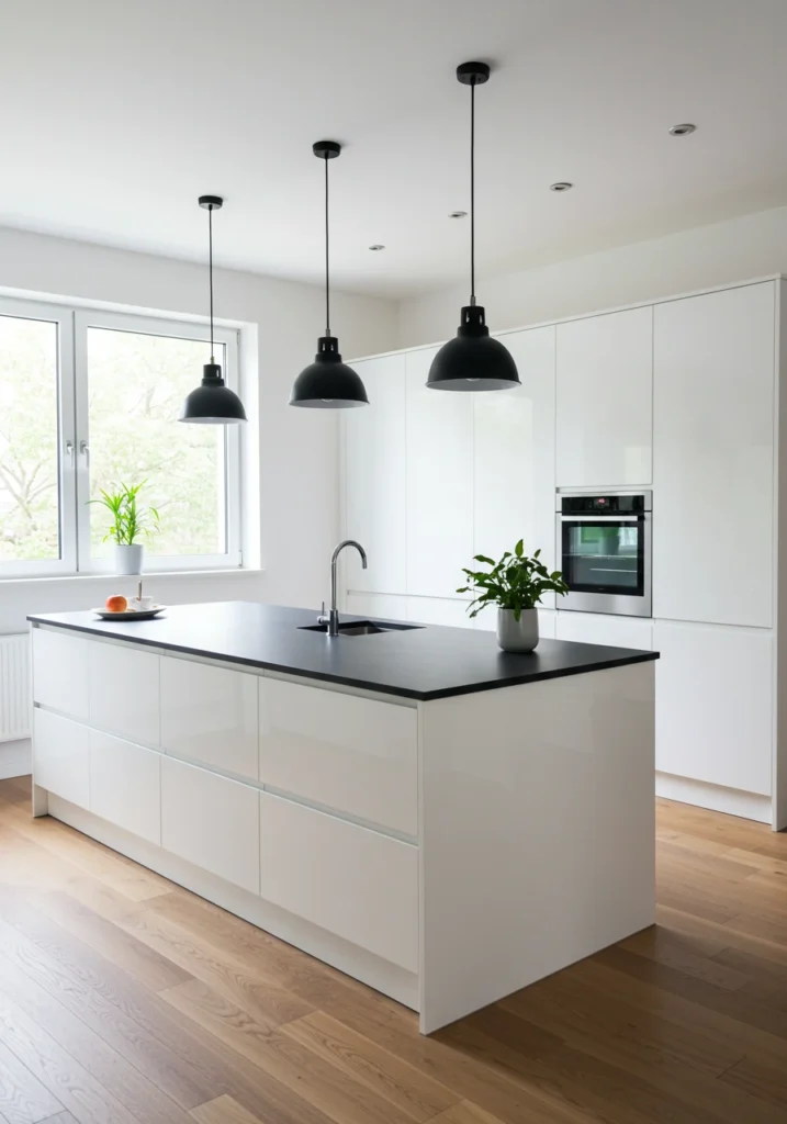 white cabinets black countertops 1 converted