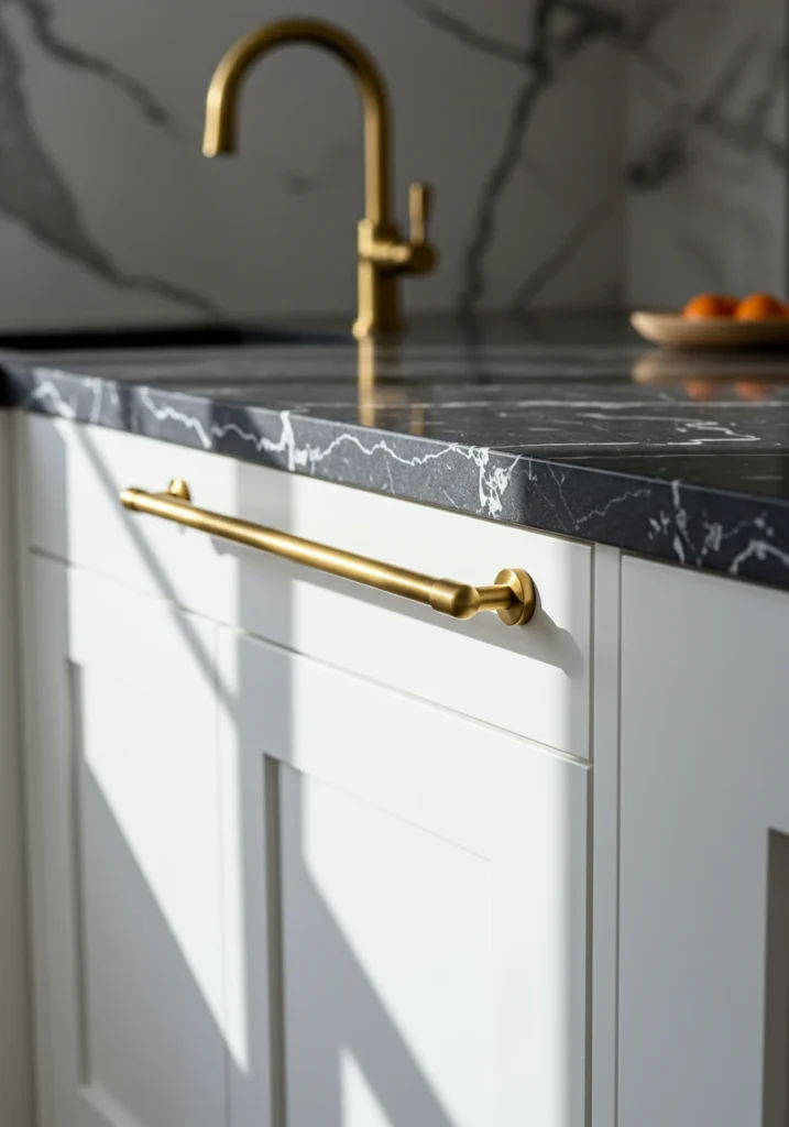 white cabinets black countertops 4 converted