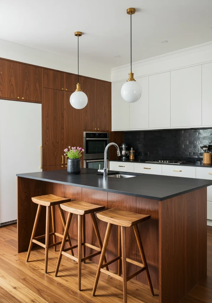 white cabinets black countertops 7 converted
