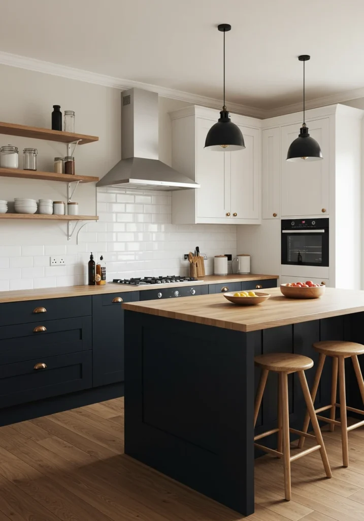 black and white kitchen cabinets 11 converted