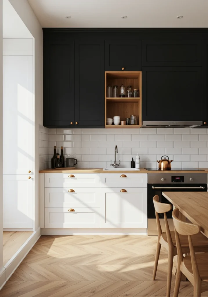 black and white kitchen cabinets 4 converted