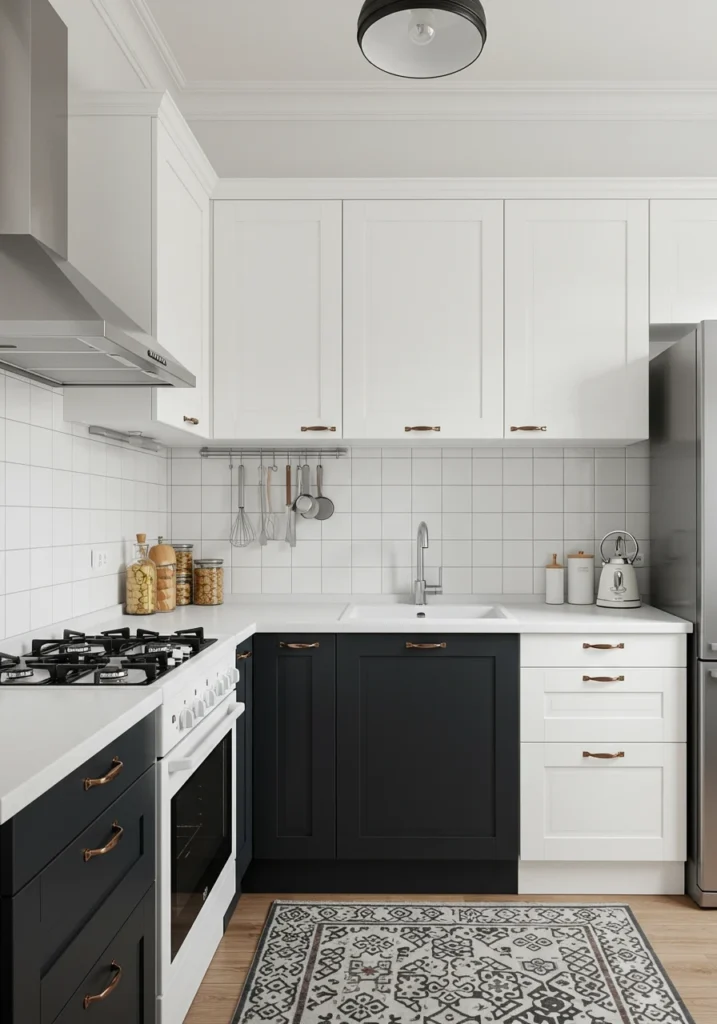 black and white kitchen cabinets 5 converted