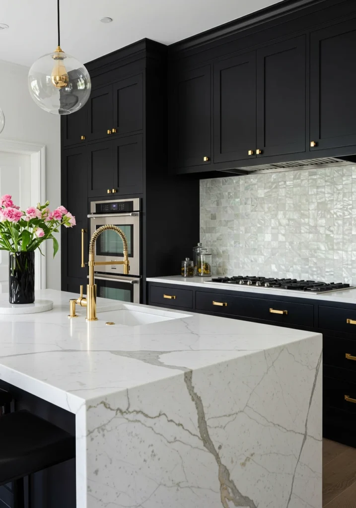 black and white kitchen cabinets 9 converted