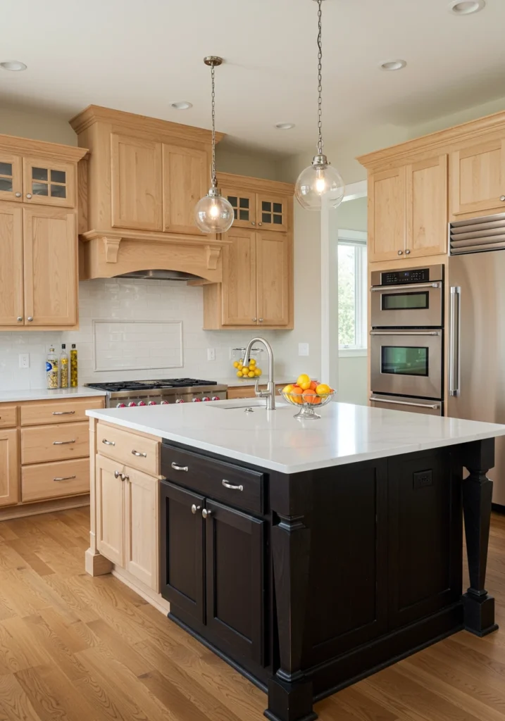 brown cabinets kitchen 18 converted