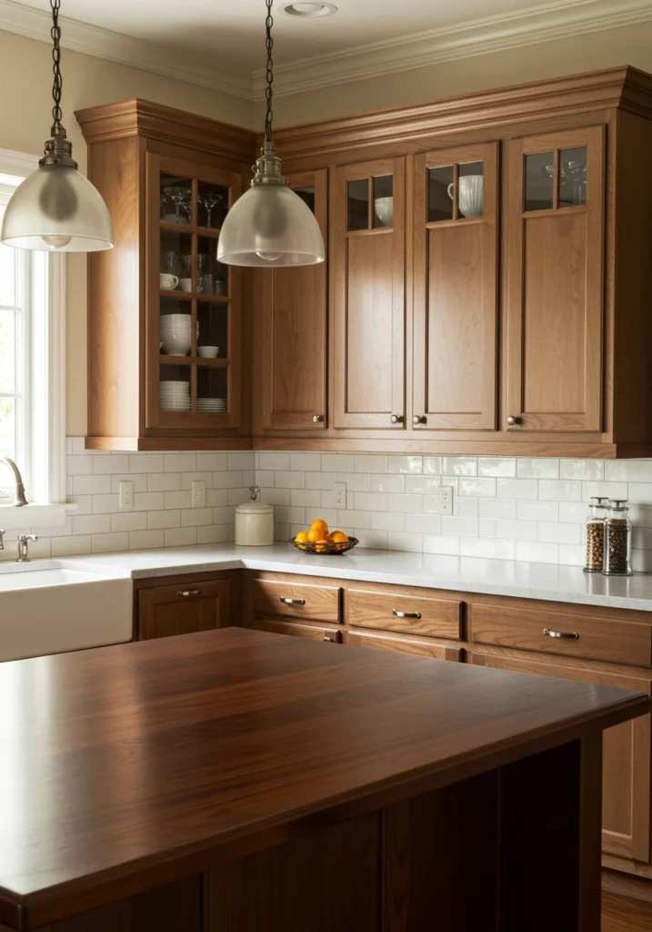 brown kitchen cabinets 13 converted