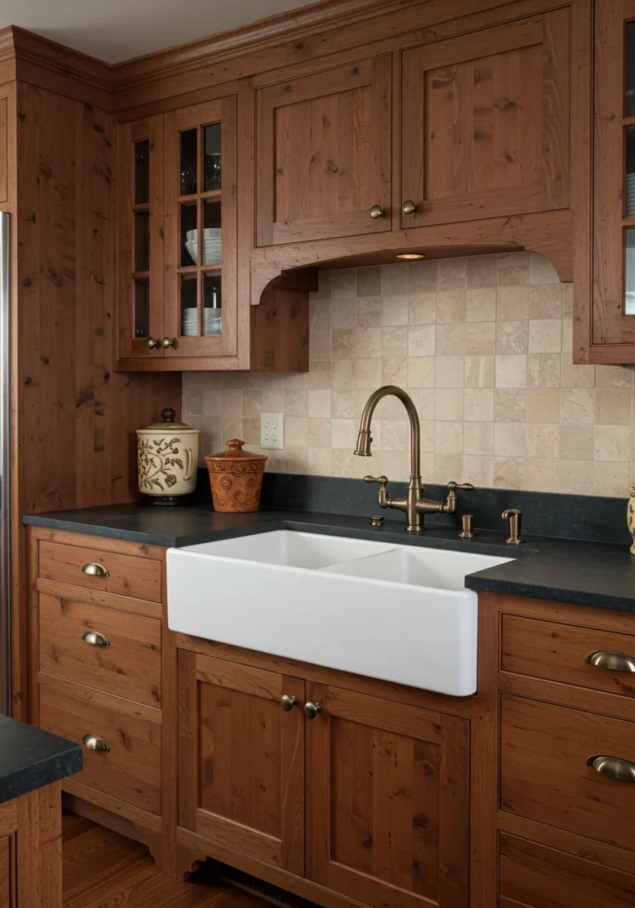 brown kitchen cabinets 4 converted