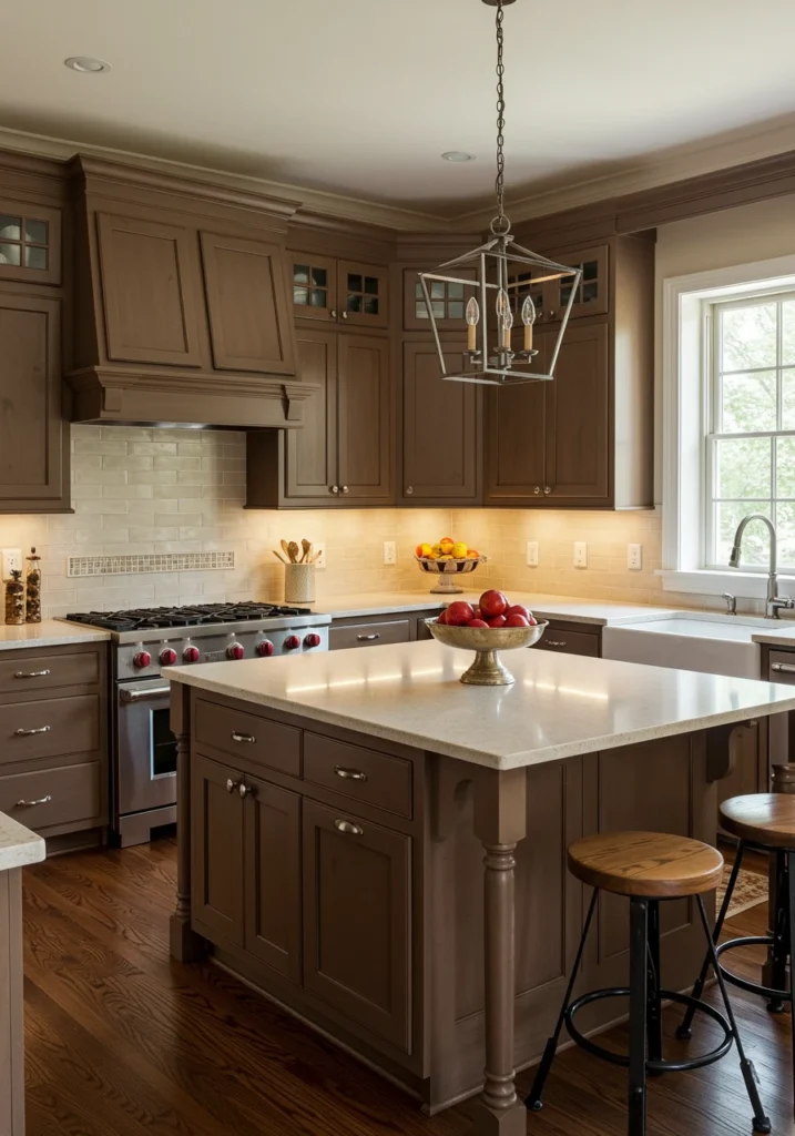 brown kitchen cabinets 9 converted