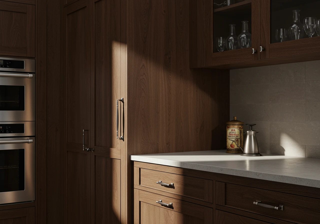 brown kitchen cabinets FI converted