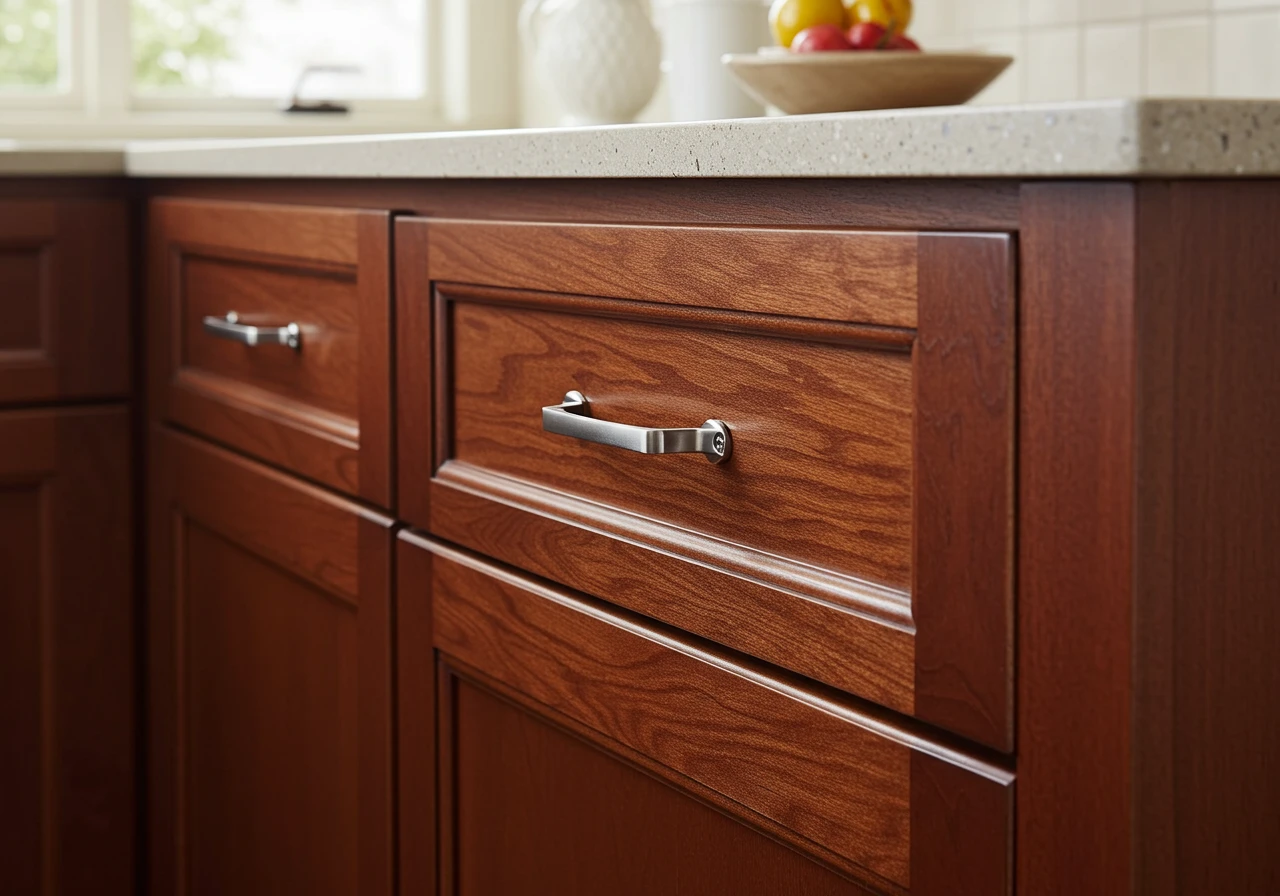 cherry kitchen cabinets FI converted