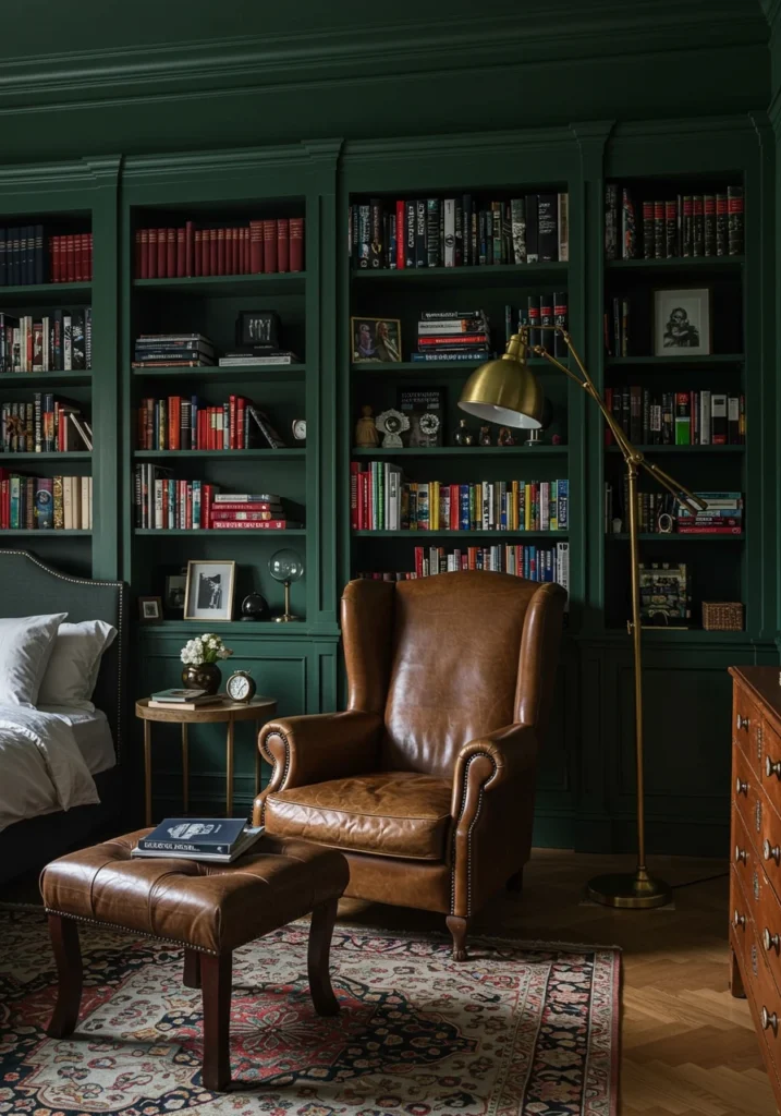 dark green bedroom 14 converted