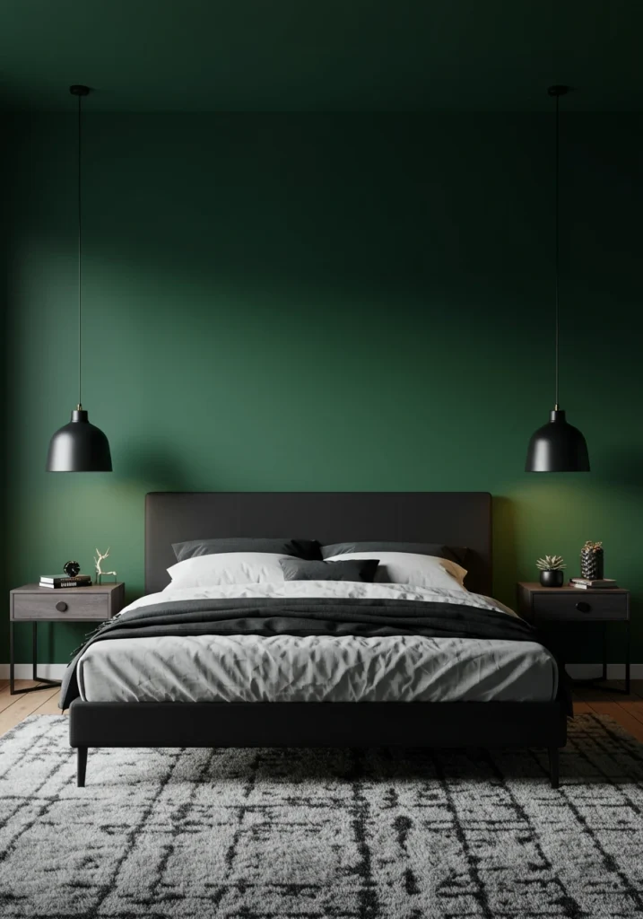 dark green bedroom 15 converted