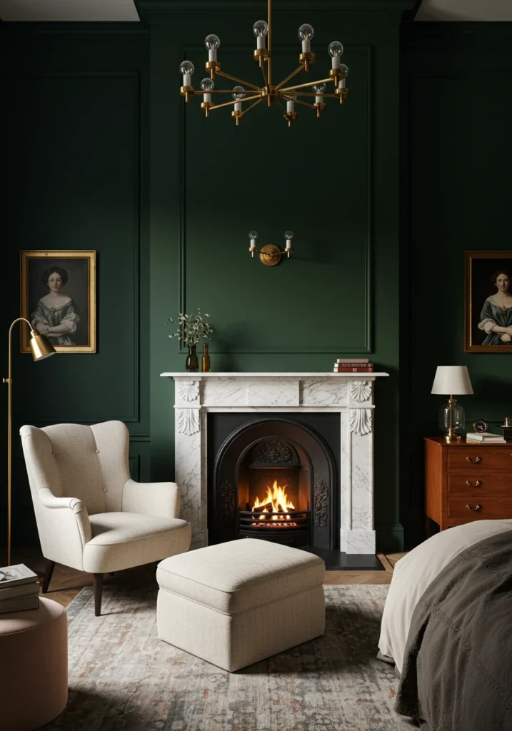 dark green bedroom 18 converted