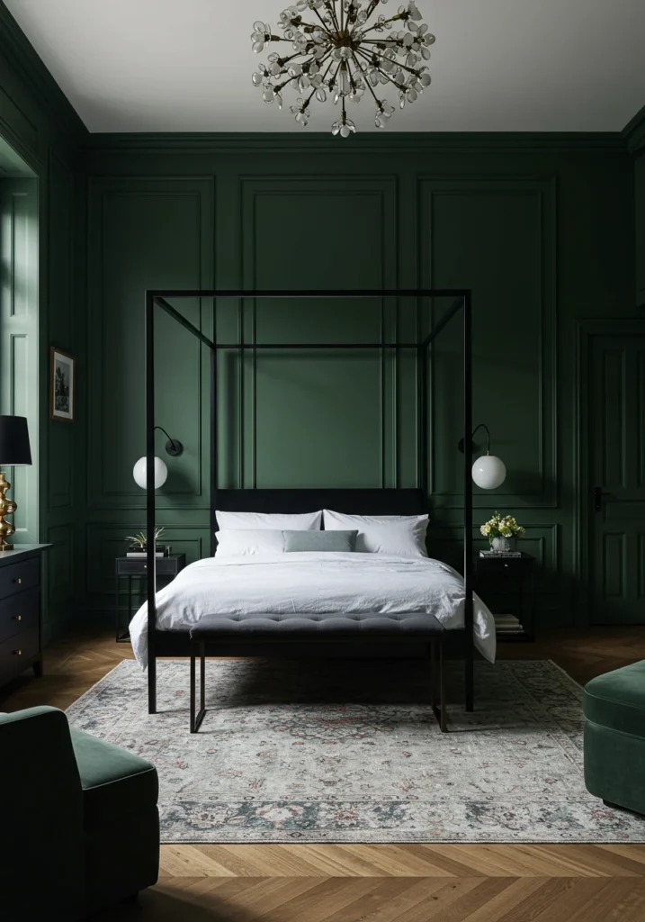 dark green bedroom 7 converted