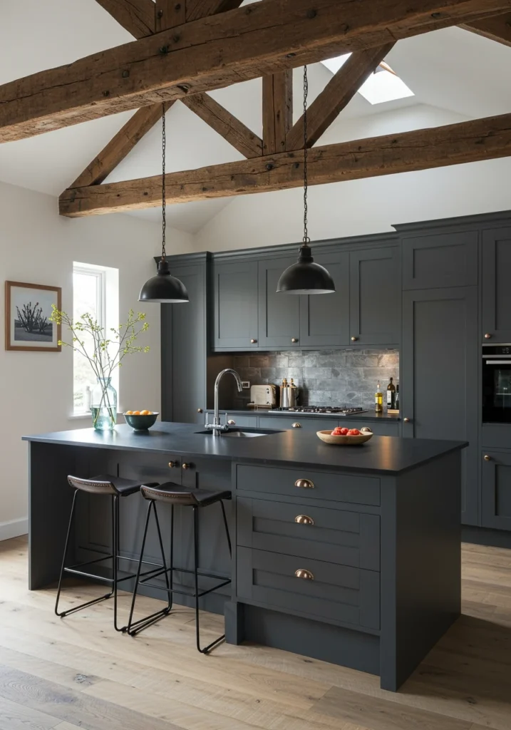 dark kitchen cabinet 18 converted