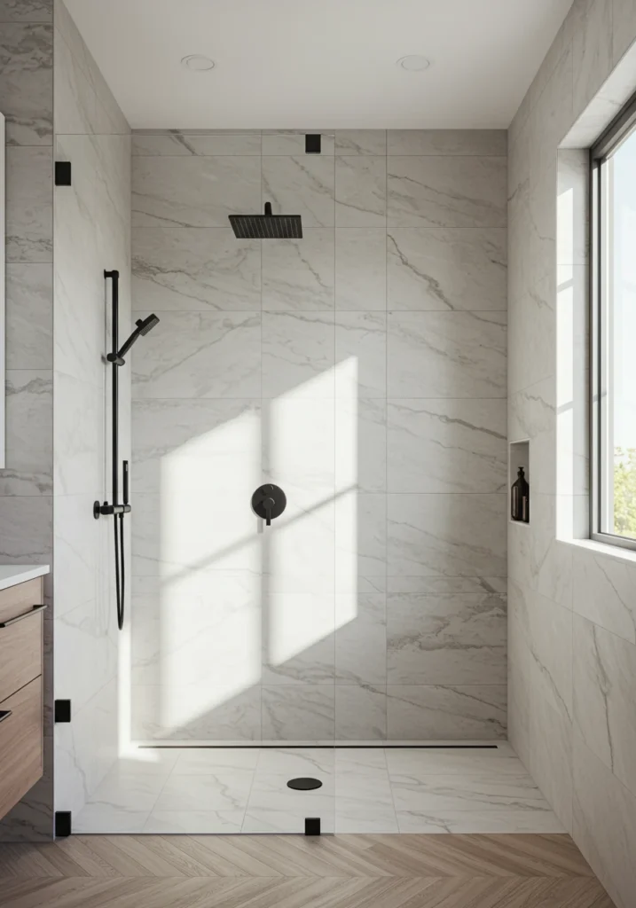 doorless walk in shower ideas 1 converted