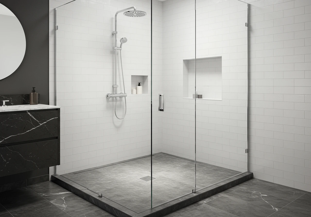 doorless walk in shower ideas FI converted