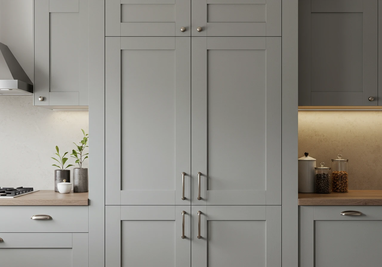light gray kitchen cabinets FI converted
