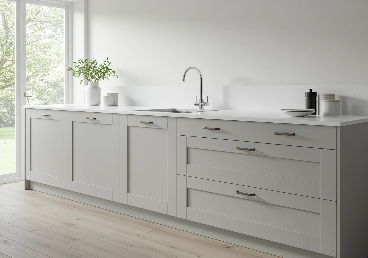 light grey kitchen cabinets FI converted