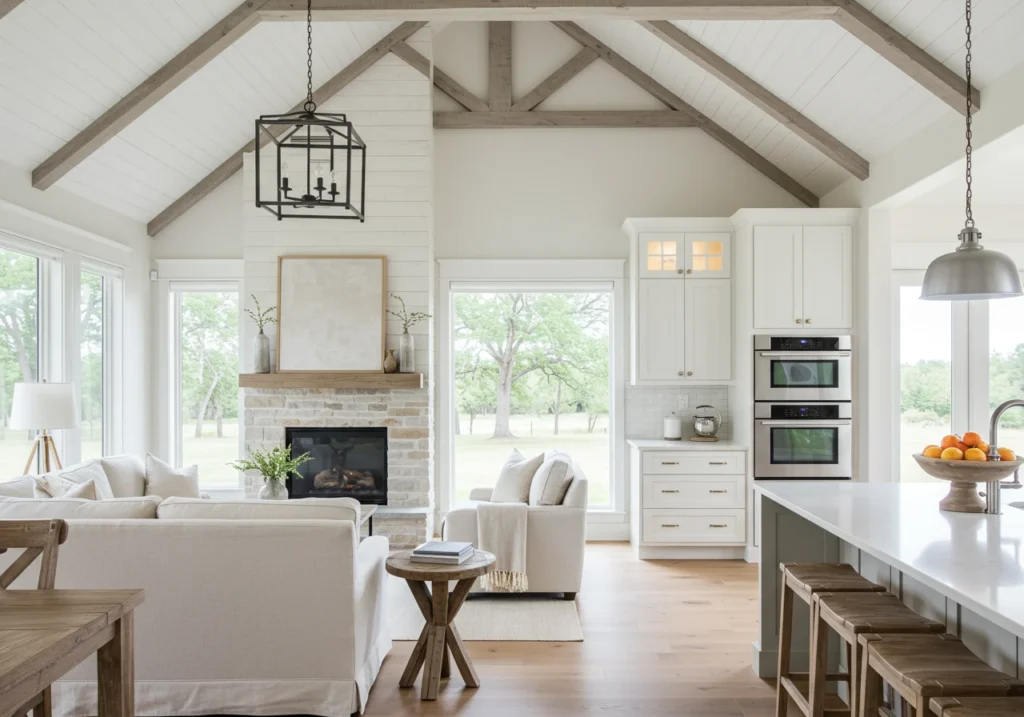 modern farmhouse interior FI converted