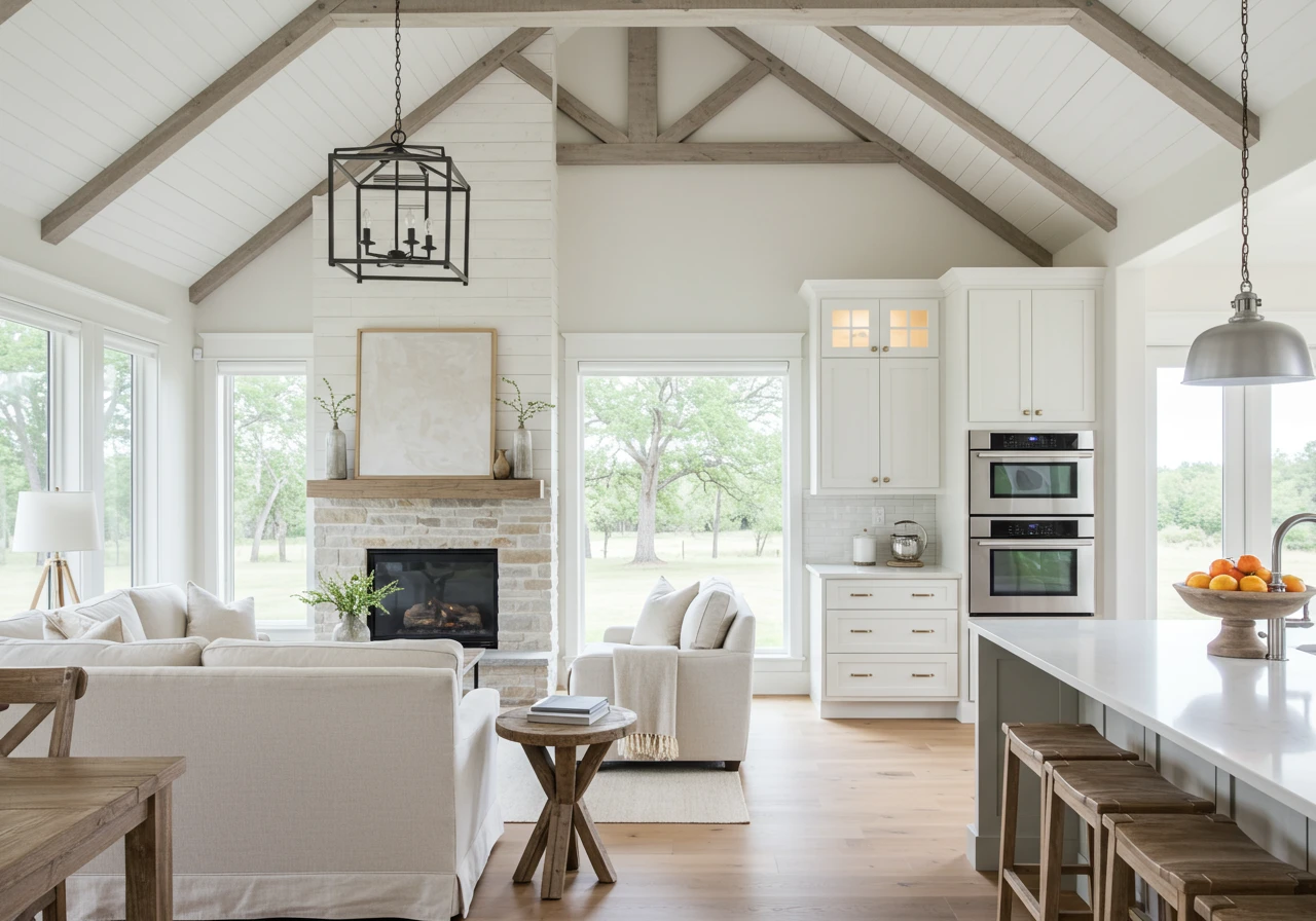 modern farmhouse interior FI converted