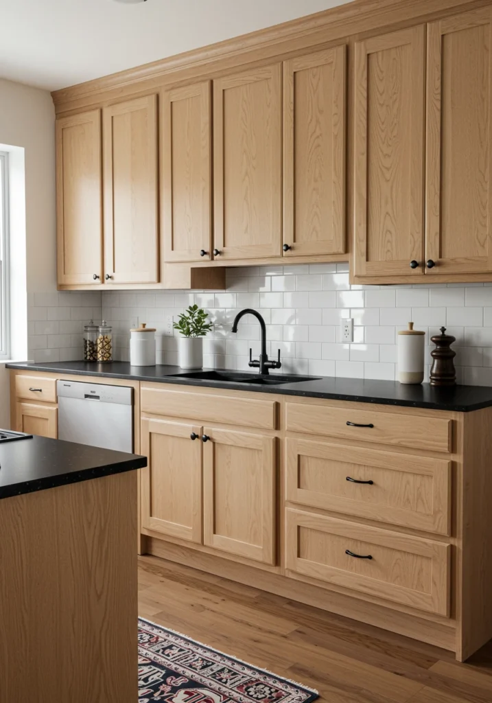 natural wood kitchen cabinets 13 converted