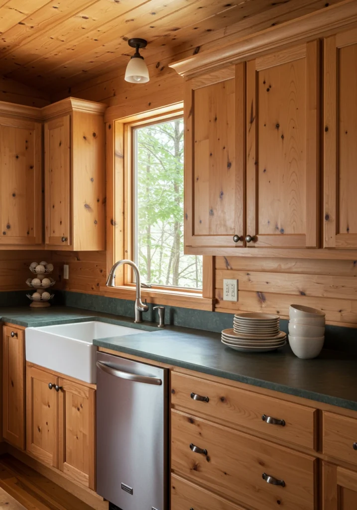 natural wood kitchen cabinets 16 converted