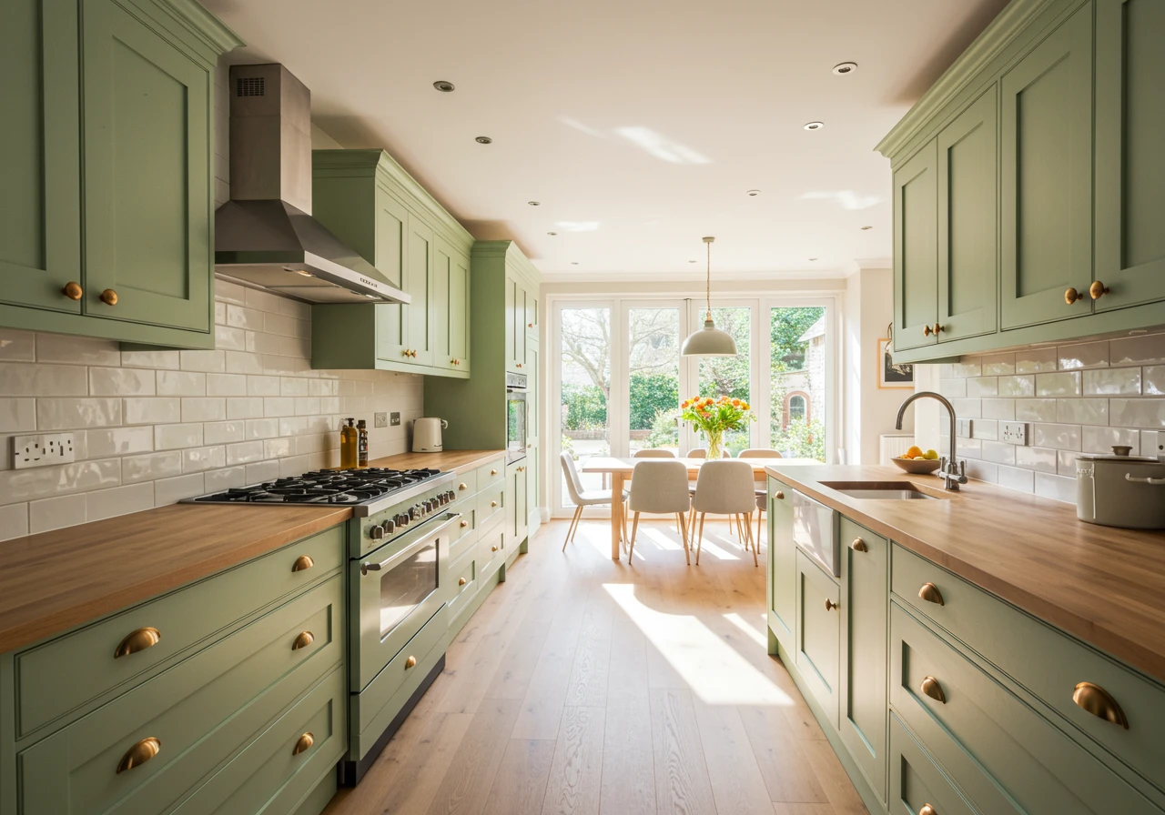 sage green kitchen FI converted