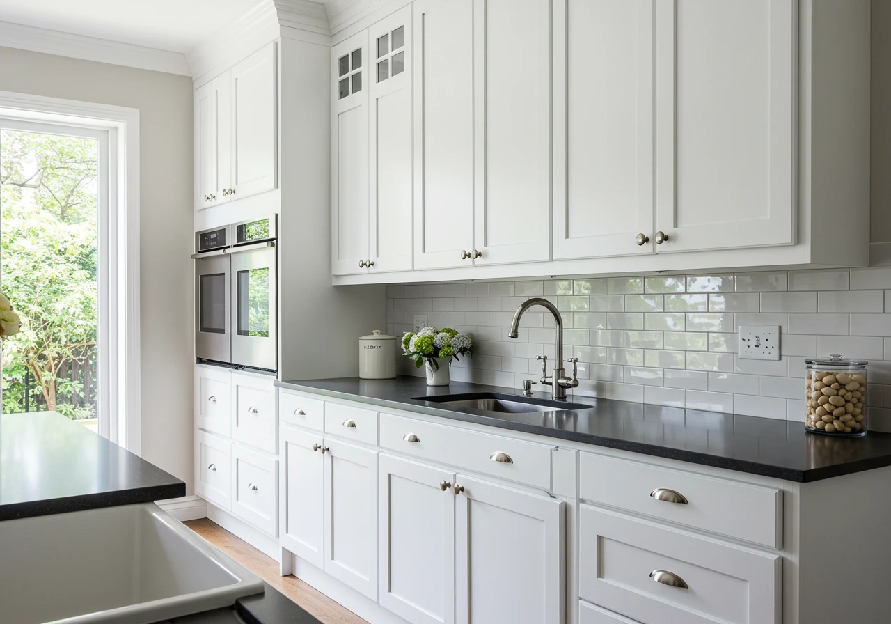 white shaker kitchen cabinets FI converted