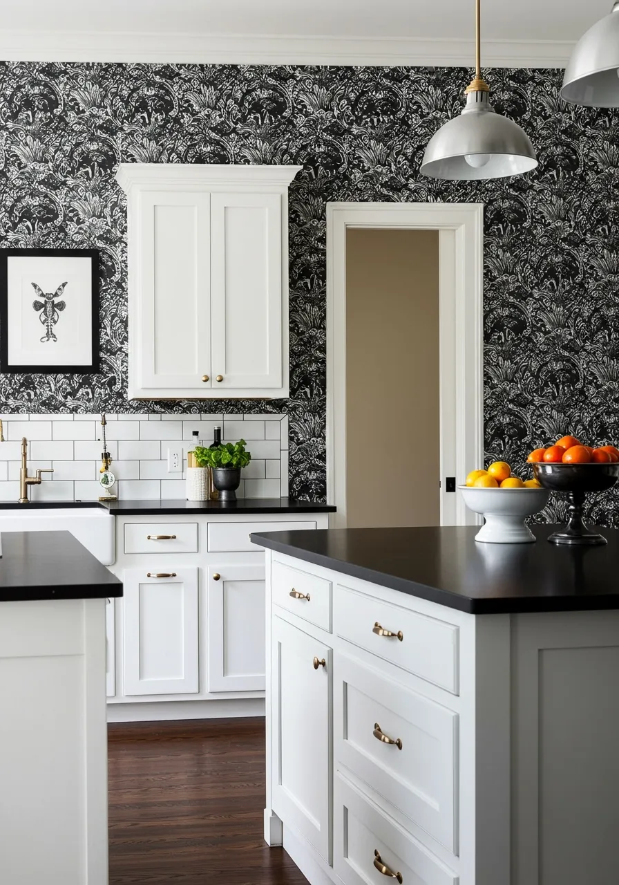 black and white kitchen ideas 13