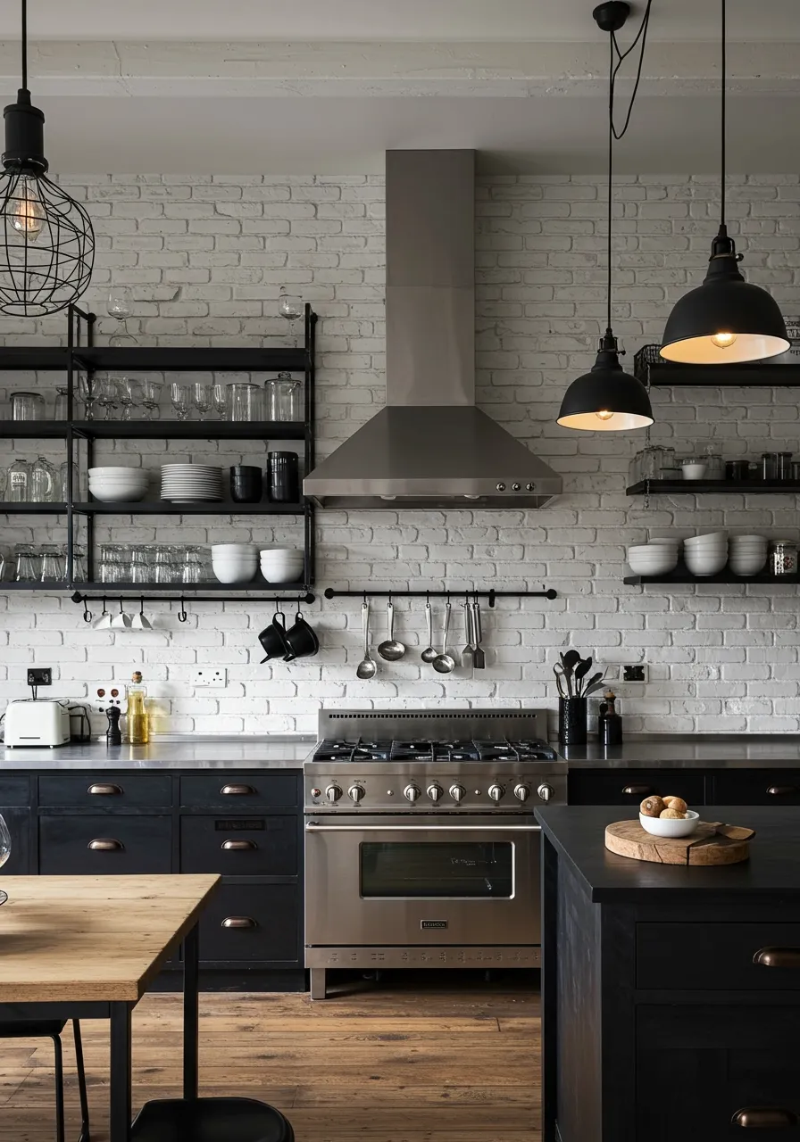 black and white kitchen ideas 14