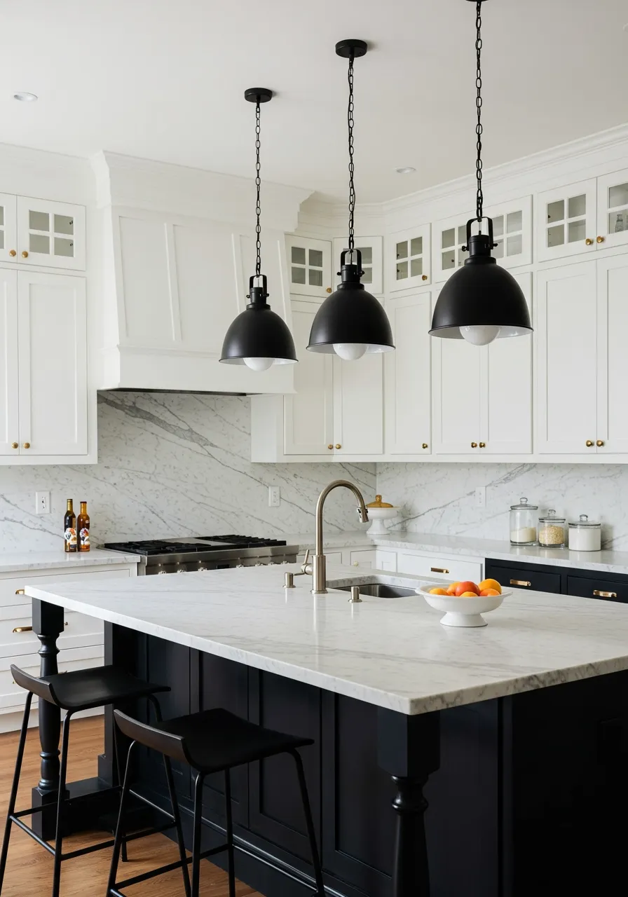 black and white kitchen ideas 6