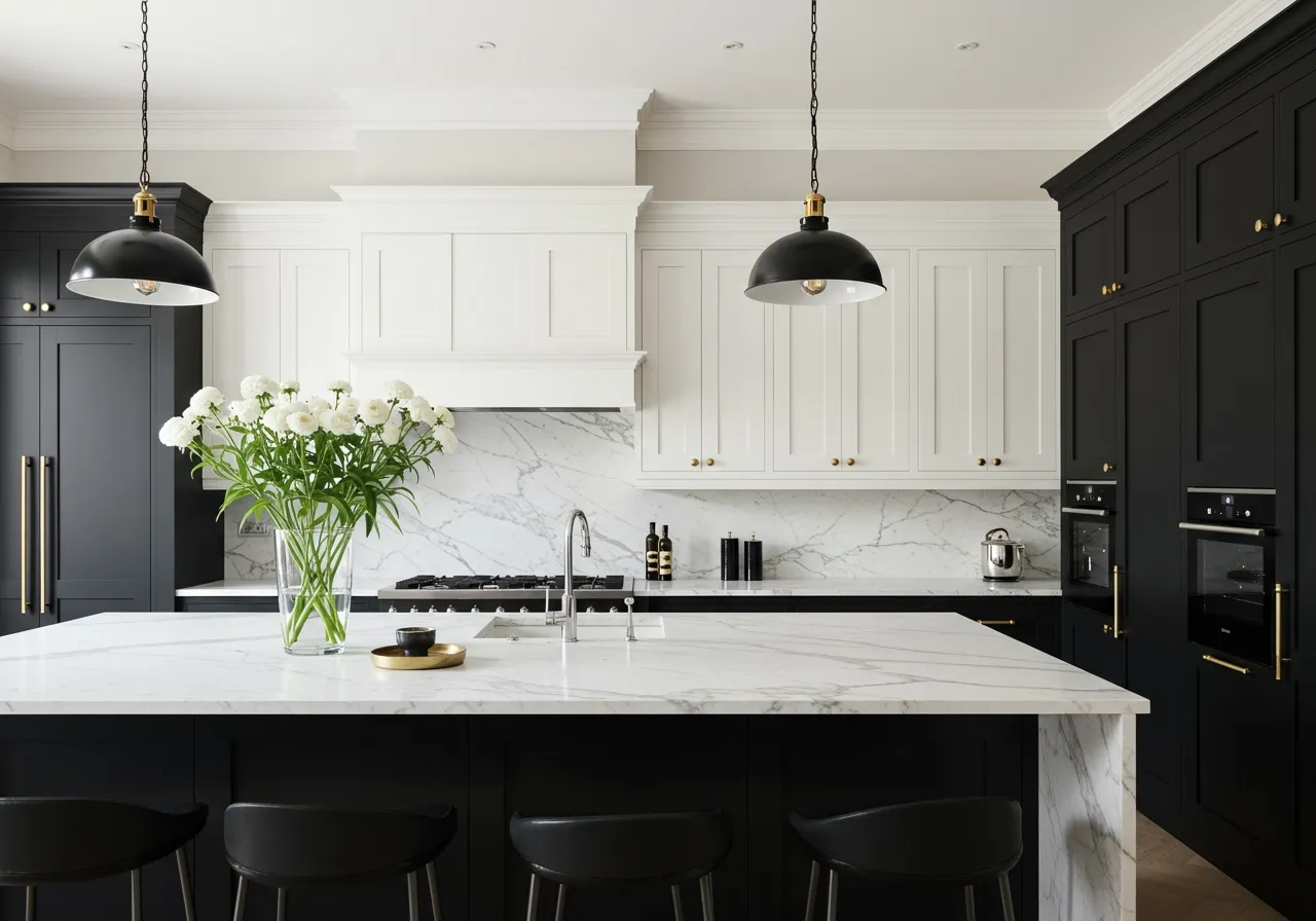 black and white kitchen ideas FI