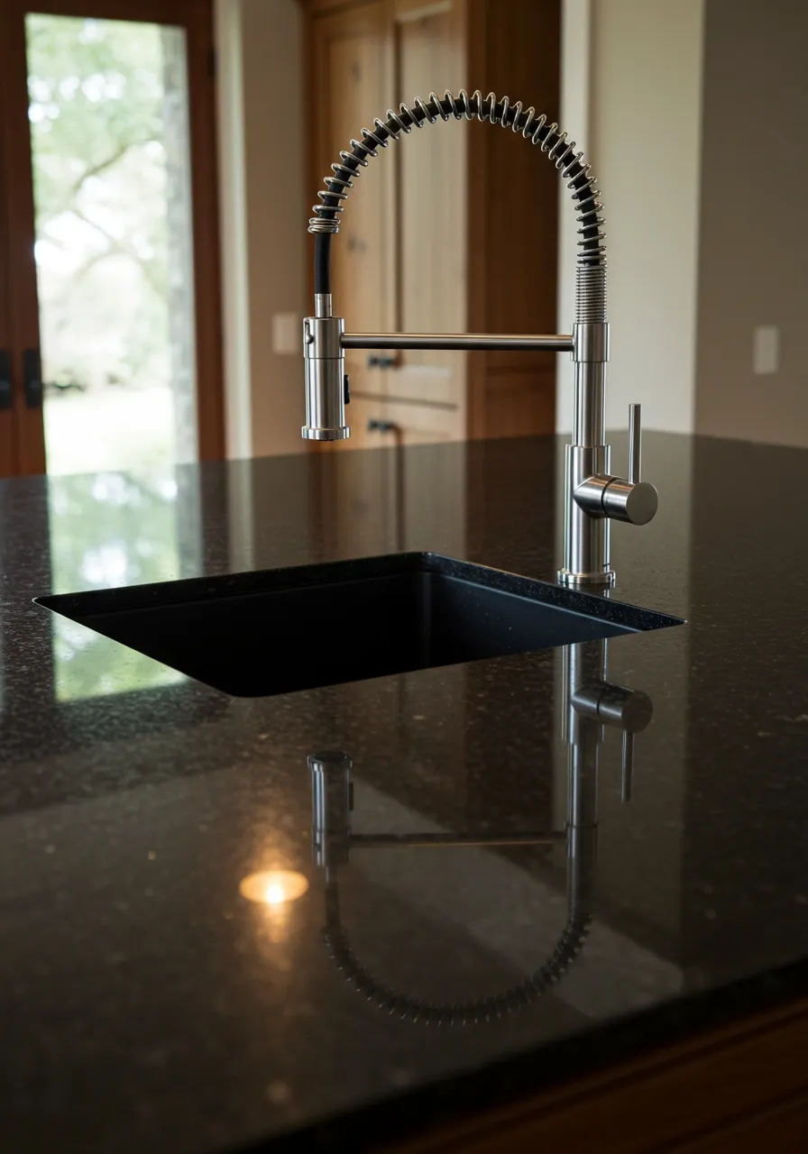 black granite countertops kitchen 12