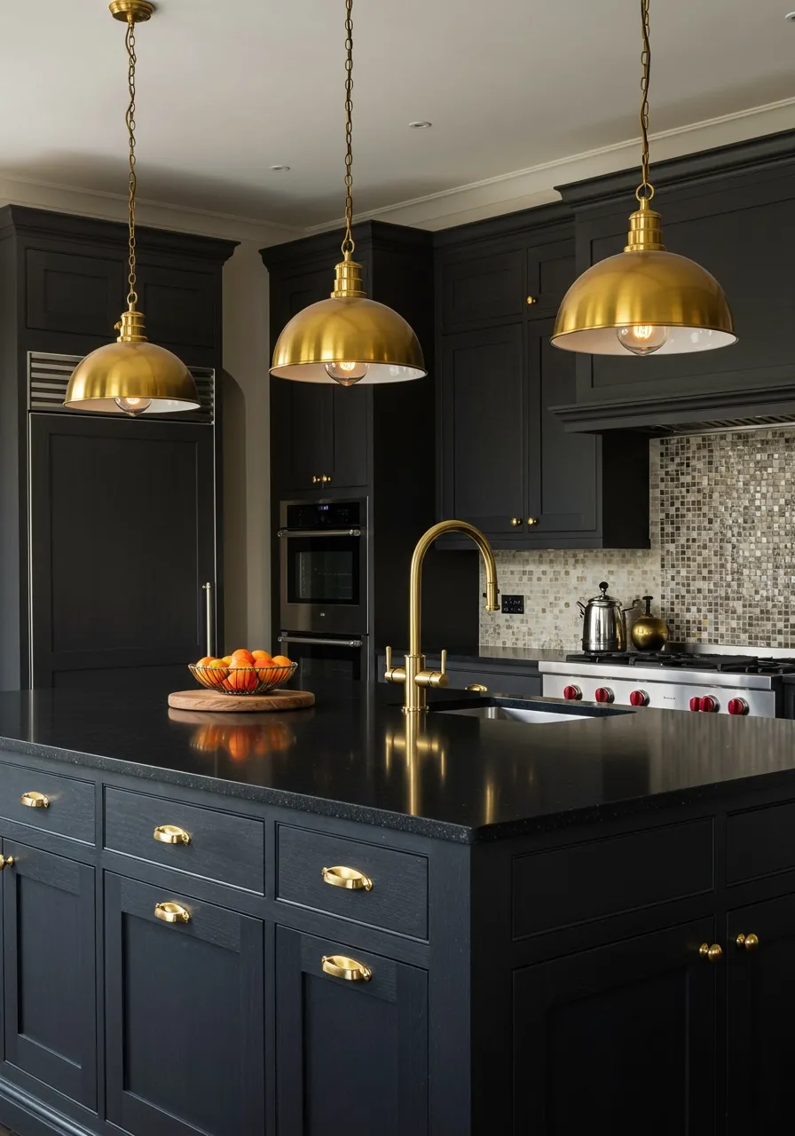 black granite countertops kitchen 5