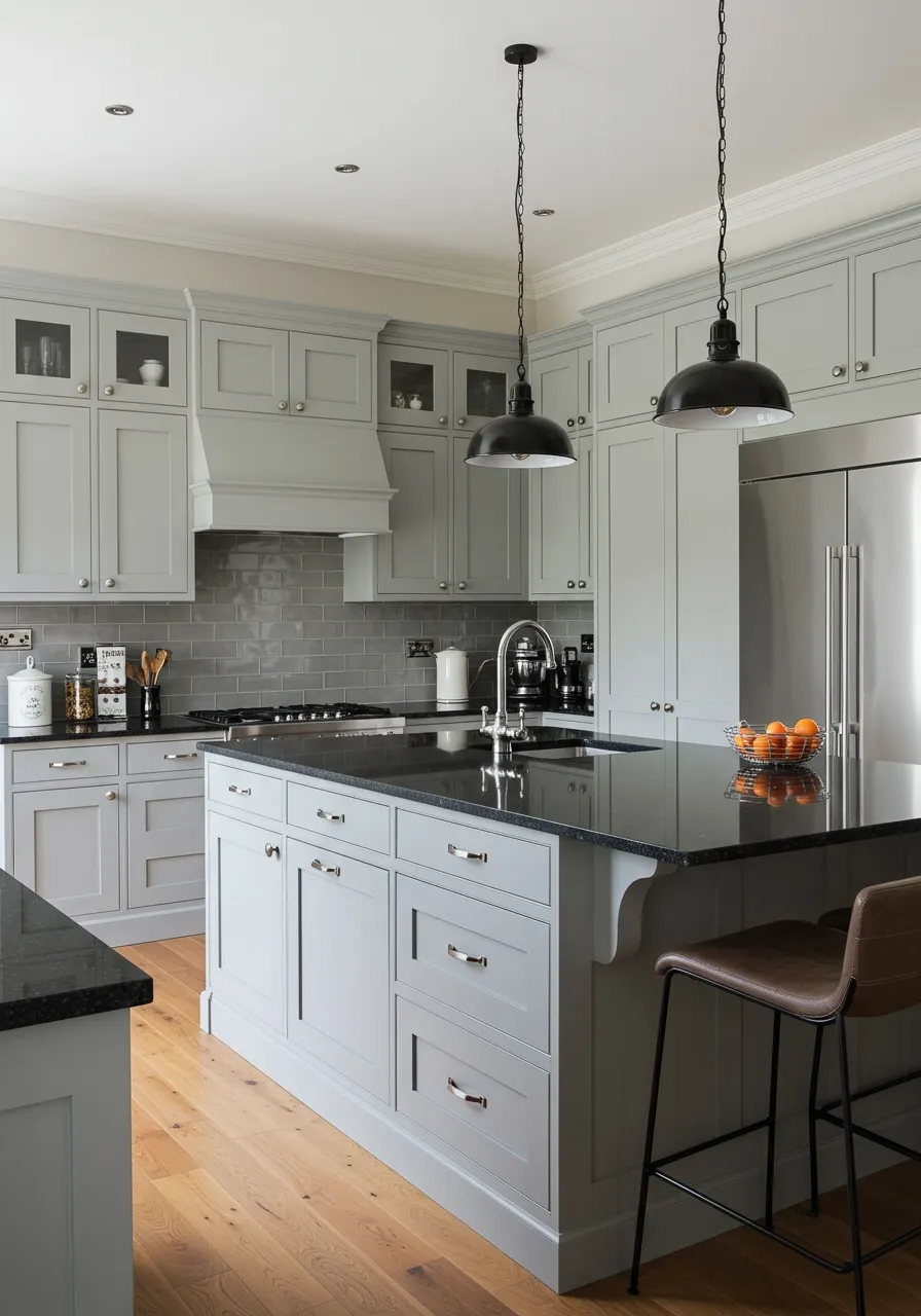 black granite countertops kitchen 6