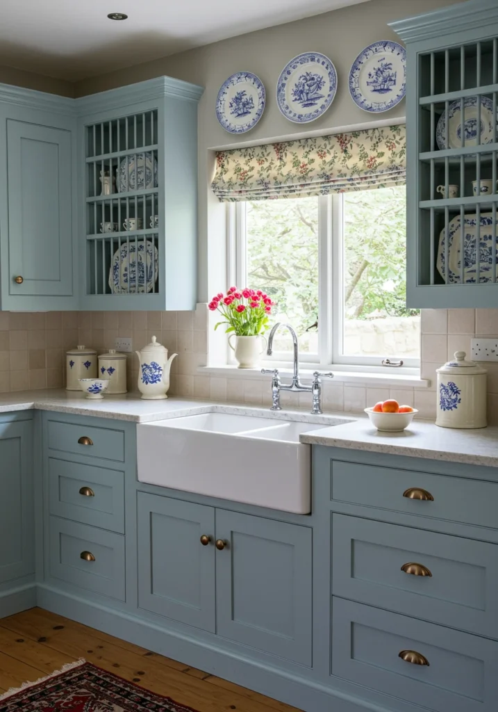 blue and white kitchen 10 converted