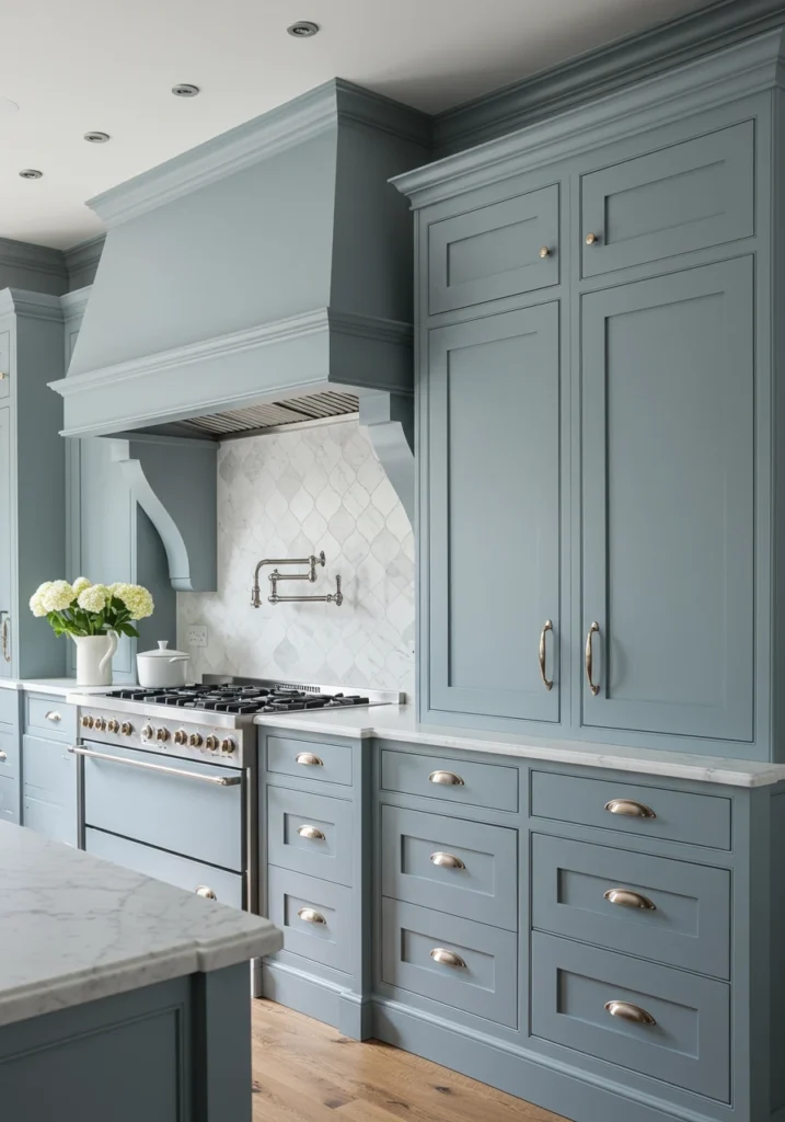 blue and white kitchen 13 converted