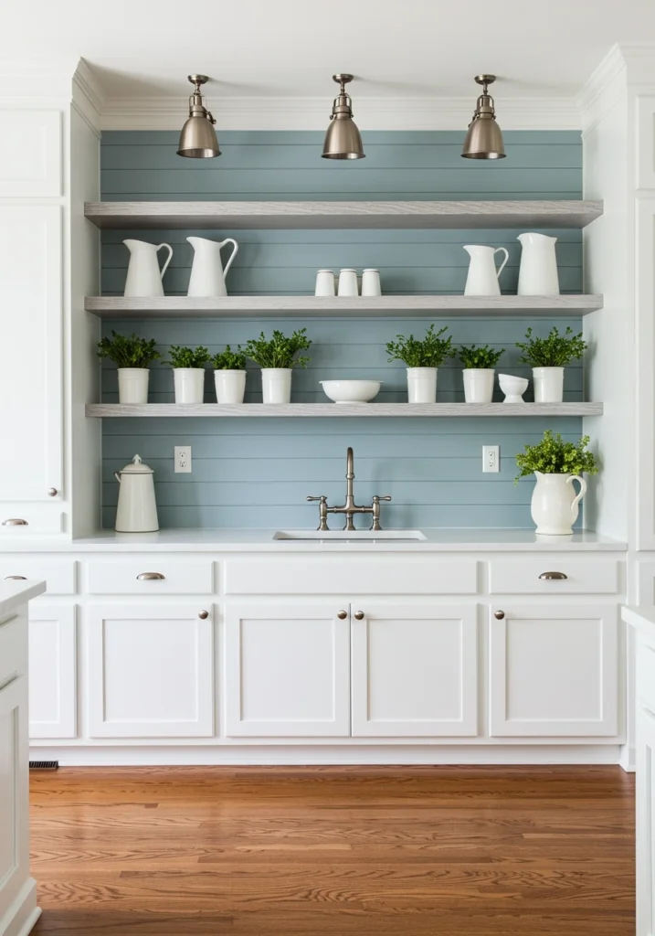 blue and white kitchen 16 converted